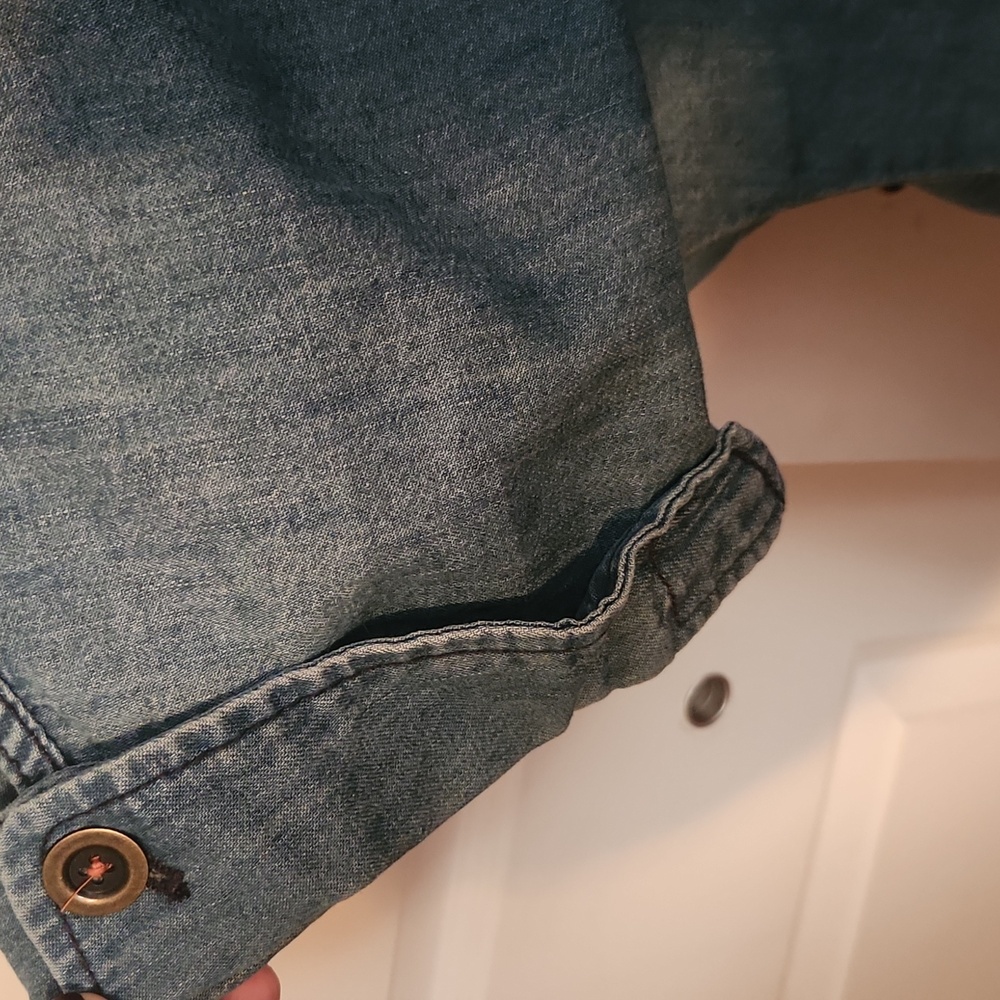 Anthropologie Denim Drawstring Jacket PILCRO - Picture 2 of 8